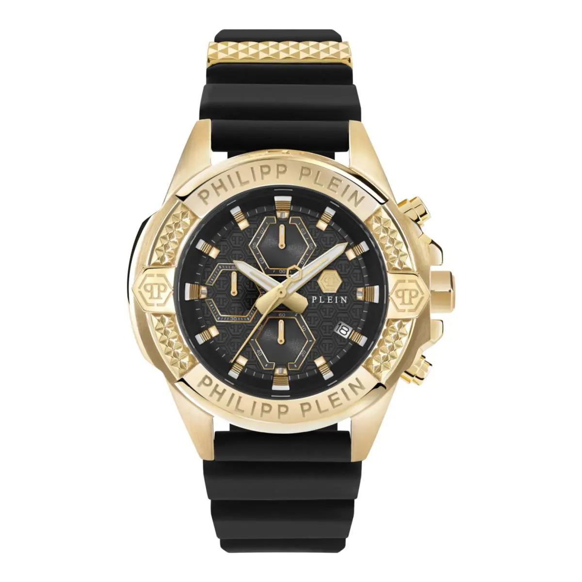 Philipp Plein Mens Gold 44mm Strap Fashion Watch