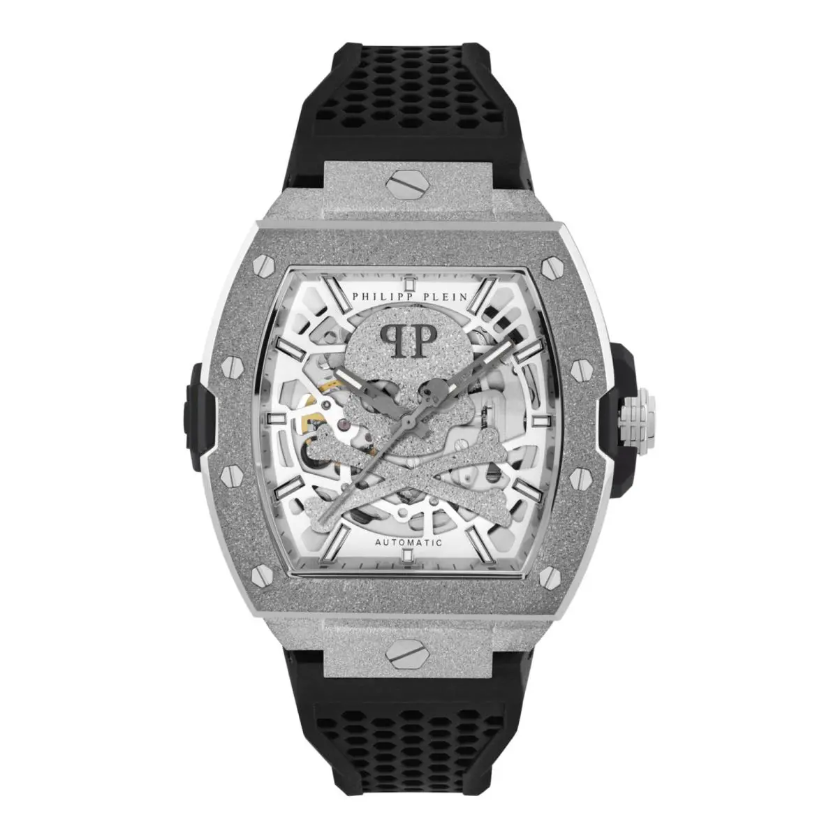 Philipp Plein Mens Stainless Steel 44mm Strap Fashion Watch