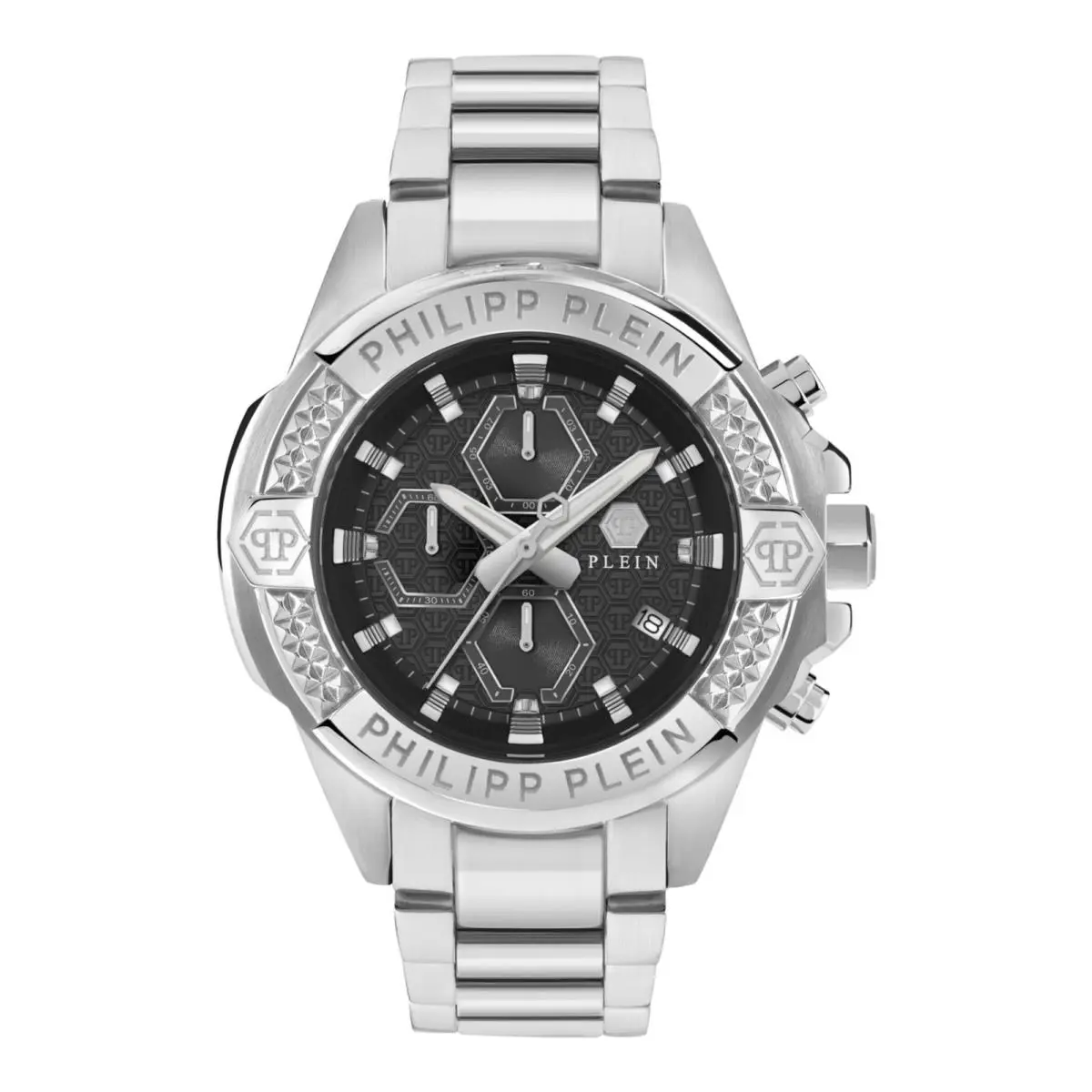 Philipp Plein Mens Stainless Steel 44mm Bracelet Fashion Watch