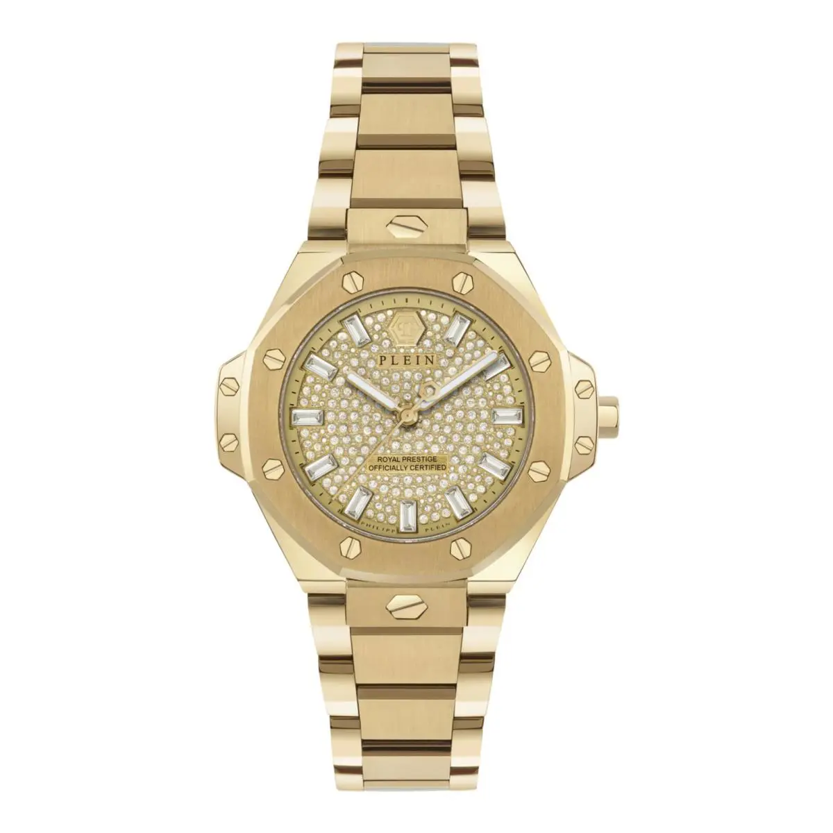 Philipp Plein Womens Gold 33mm Bracelet Fashion Watch