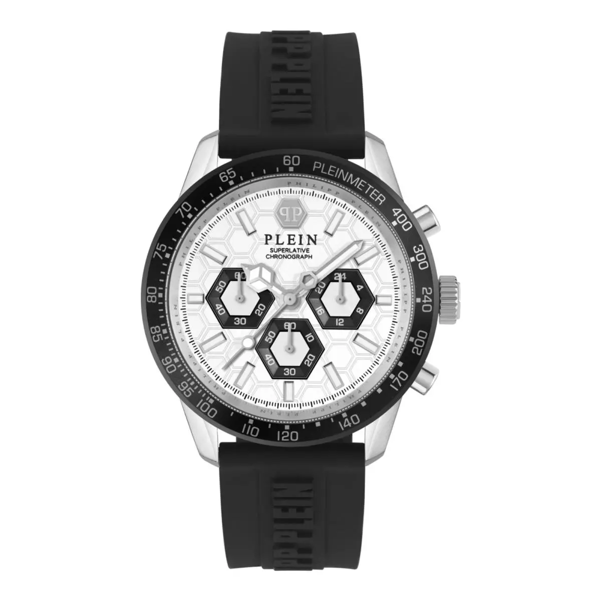 Philipp Plein Mens Stainless Steel 44mm Strap Fashion Watch