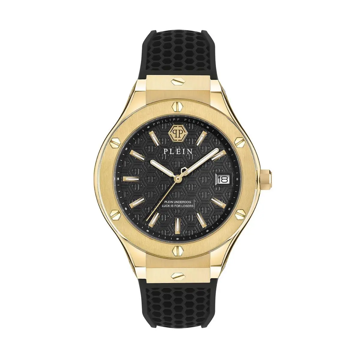 Philipp Plein Black Mens Analog Black/gold Watch Plein Underdog PWUFA0225