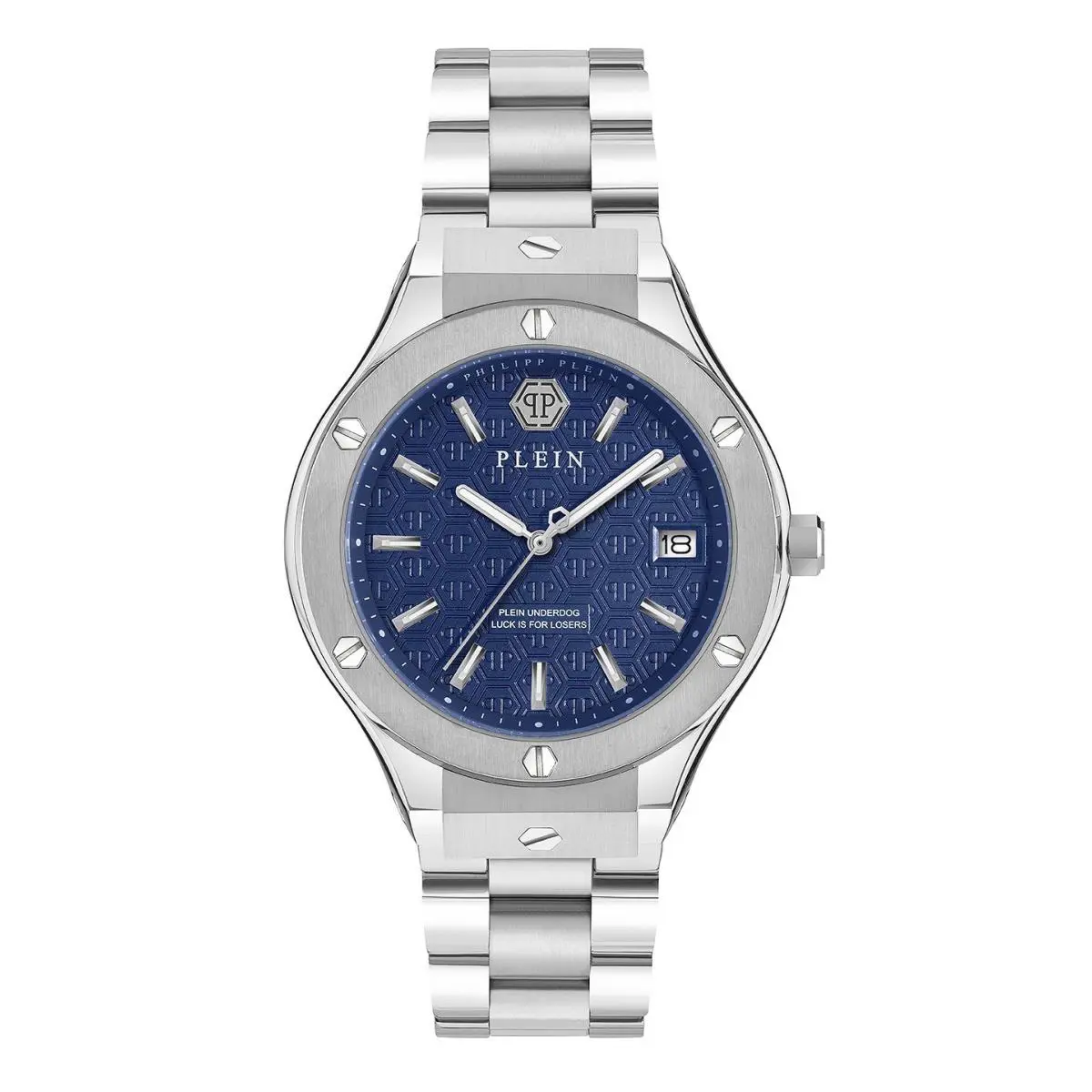 Philipp Plein Silver Mens Analog Silver Watch Plein Underdog PWUFA0425