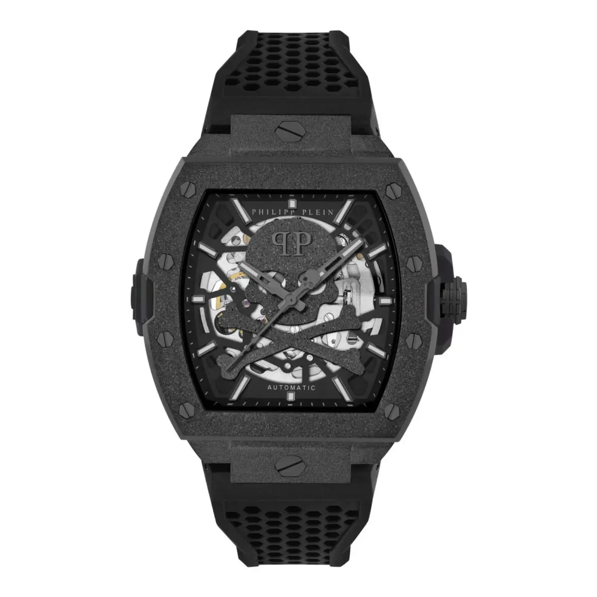Philipp Plein Mens Black 44mm Strap Fashion Watch