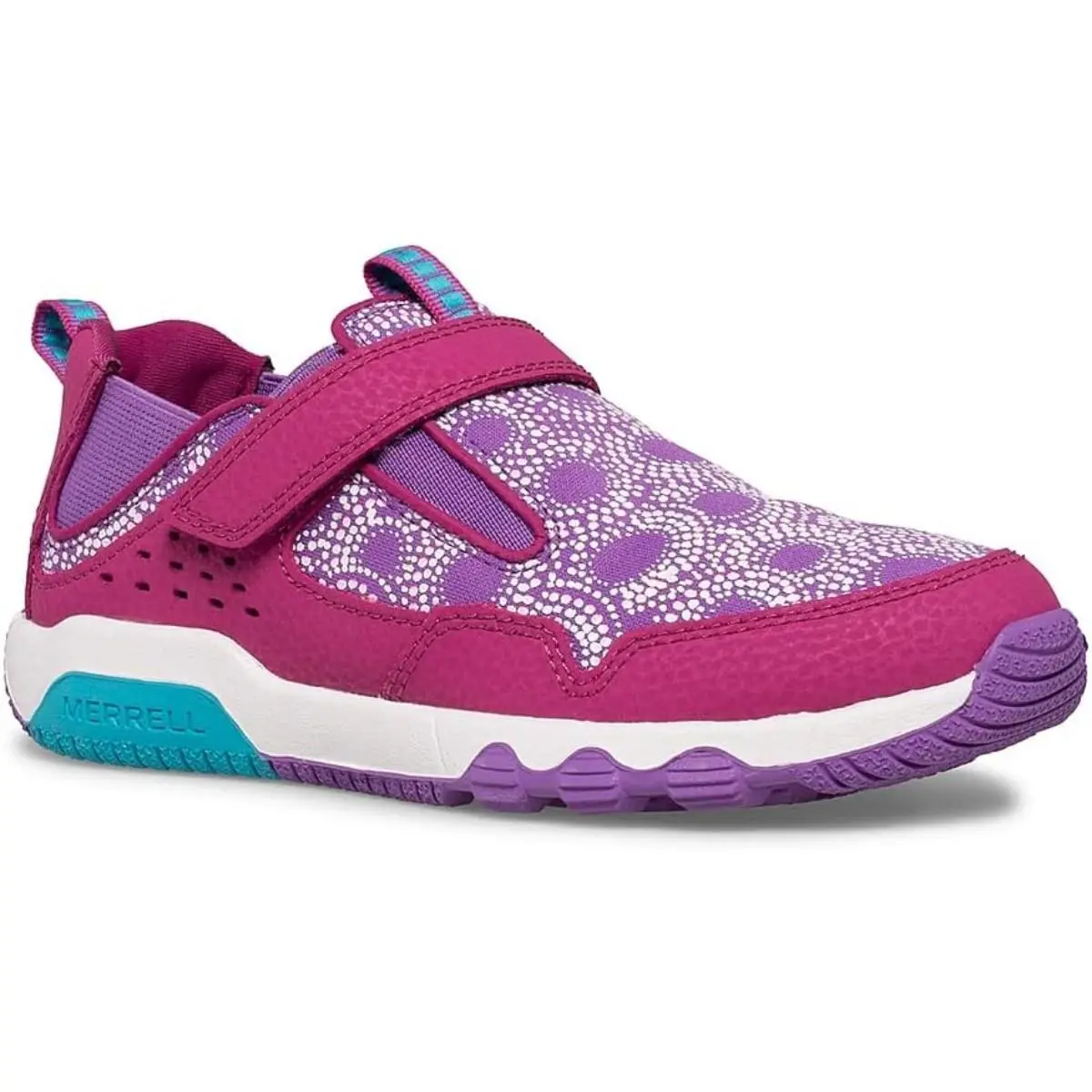Merrell Free Roam Chroma Moc Sneaker Girl`s US 7 Fuchsia Hiking Shoes GAL971