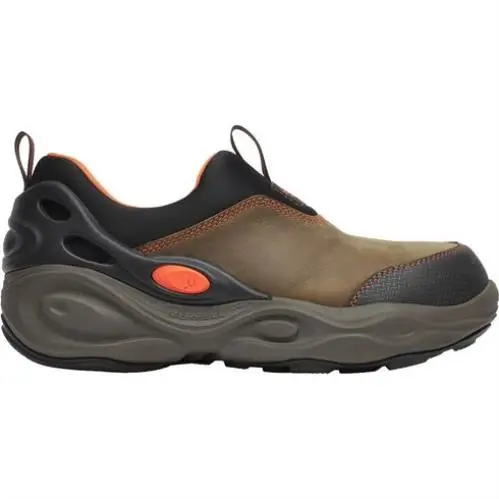 Merrell Work Men`s Hydro Moc Slip On Composite Toe Work Shoe Brown - J008034 Br - BROWN