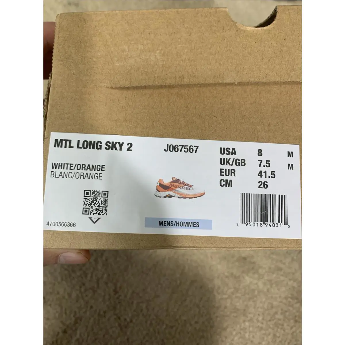 Merrell shoes - Merrell MTL Long Sky 2 - J067567 - Orange (UPC: 195018940353) 11