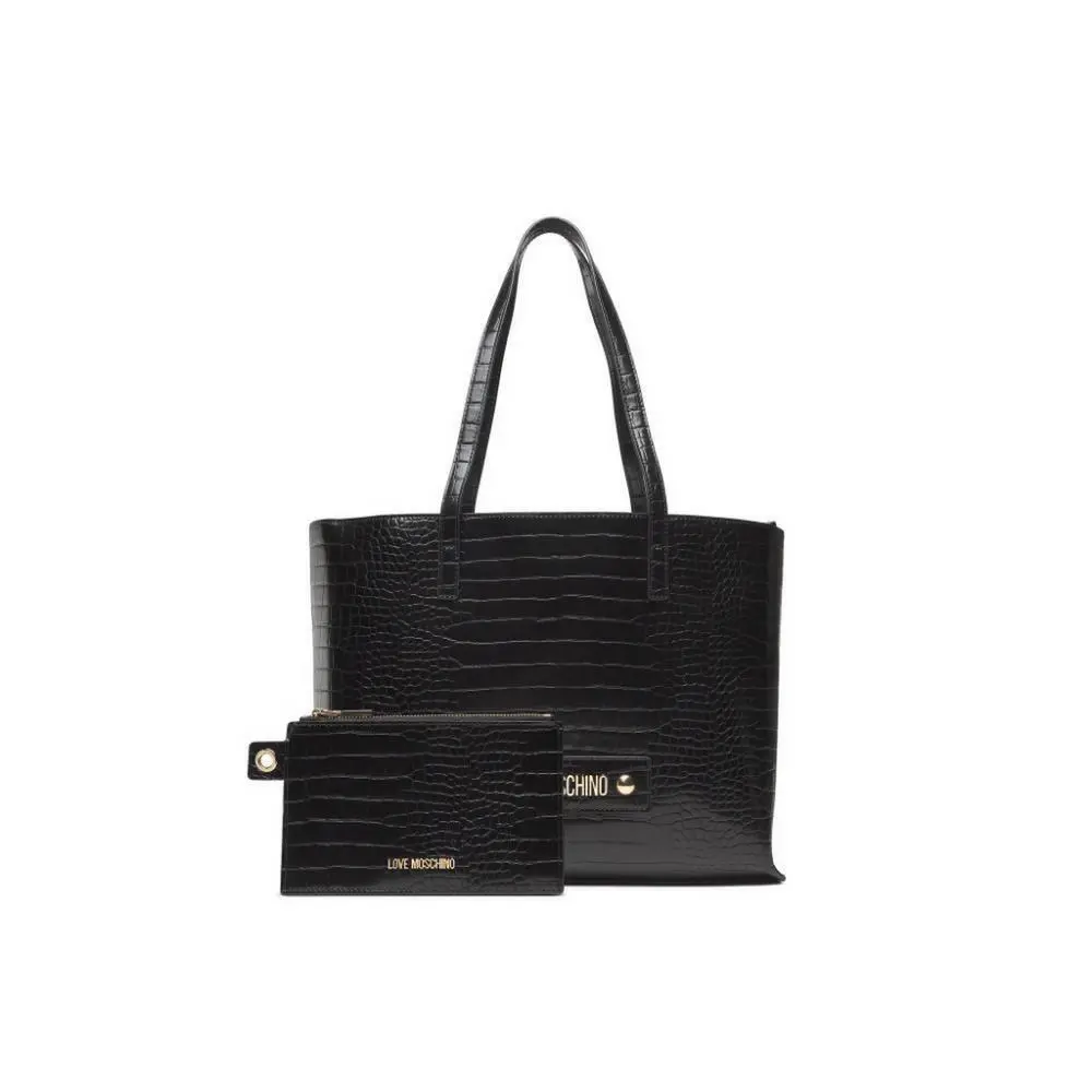 Love  Women`s Bag Borsa PU Nero PU Nero JC4425PP0FKS0 by Moschino