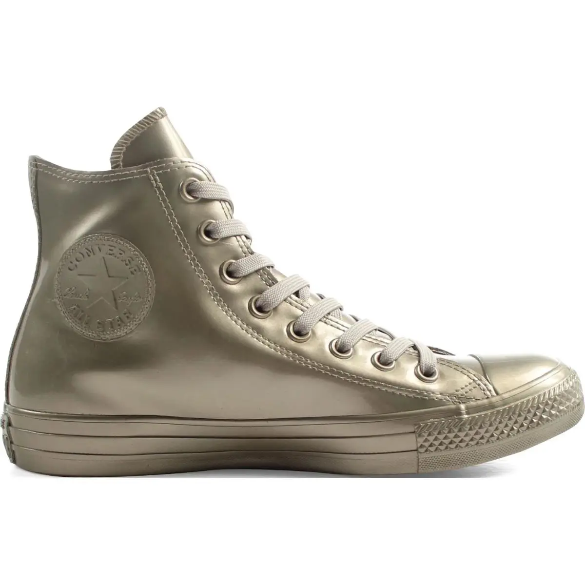 Converse All Star CT HI Women Shoes Metallic Rubber Light Gold Size 11