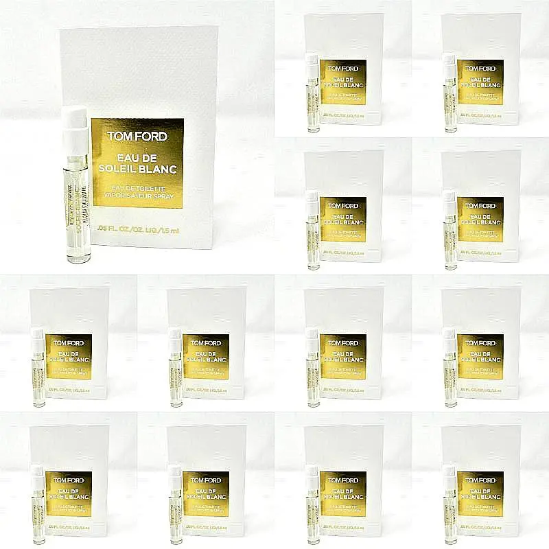 12x Tom Ford Soleil Blanc Edt Sample Spray 1.5 mL /0.05 fl oz Each