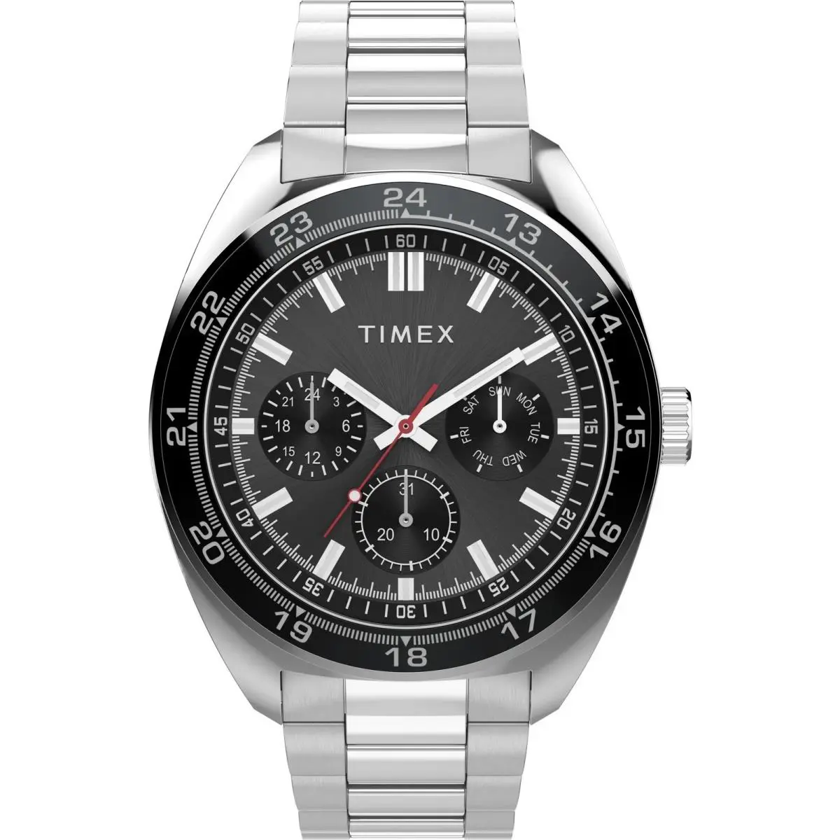 Timex Weston Black Dial Stainless Steel Bracelet Men`s Watch TW2Y22600