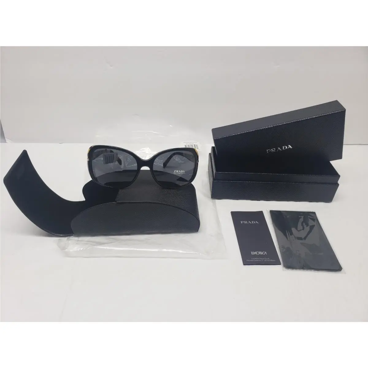 Prada Women PR08OS NAI1A1 Rectangle Sunglasses Top Black Medium Havana/grey Lens