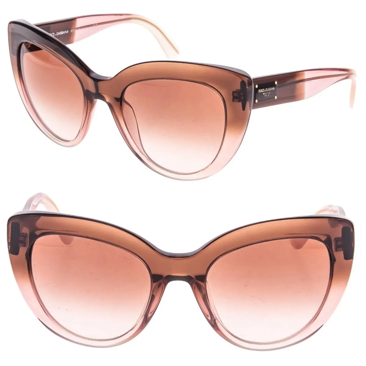 Dolce Gabbana DG4287 4287 Bordeaux Powder Pink Gradient Cat Eye Sunglasses