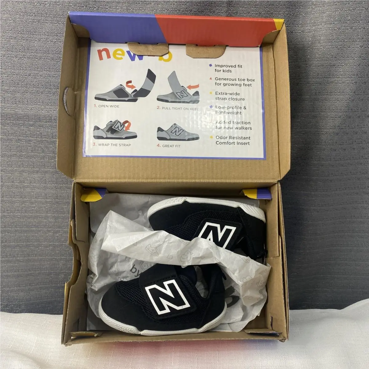 Boy`s Shoes New Balance 574 New-b Hook-and-loop Infant/toddler Kids 2 Wide