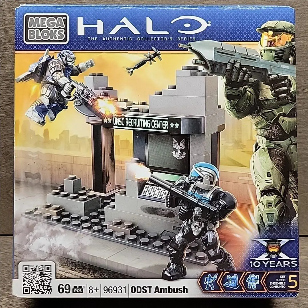 Halo Mega Bloks Odst Ambush Set 96931 - Unsc Recruiting Center w/ Figures