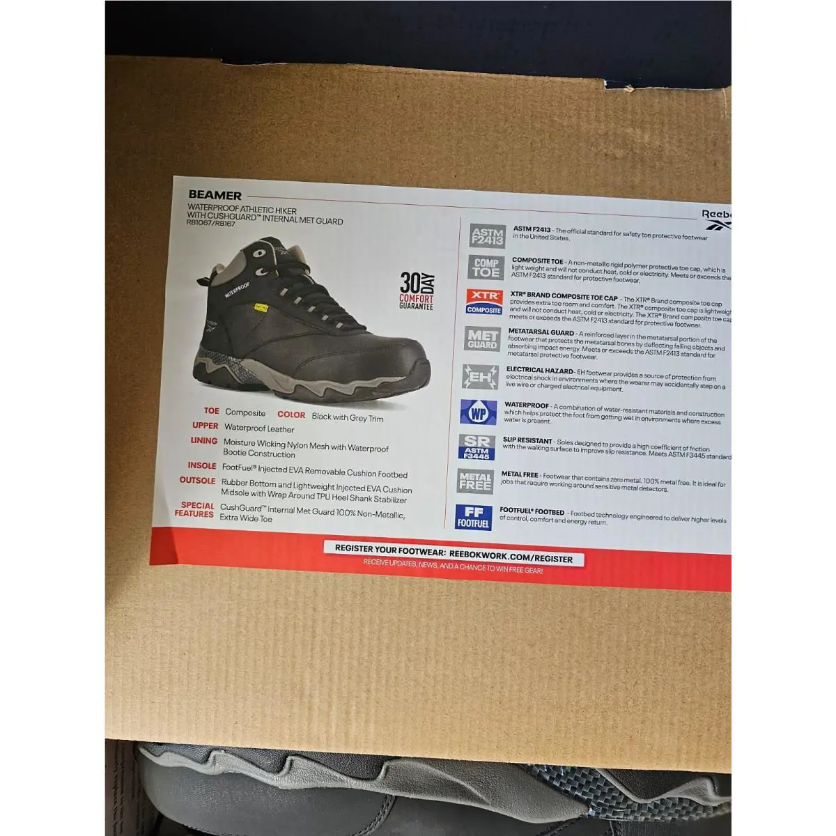 Reebok shoes - Beamer - Beamer - RB1067 - Black with Grey Trim 1