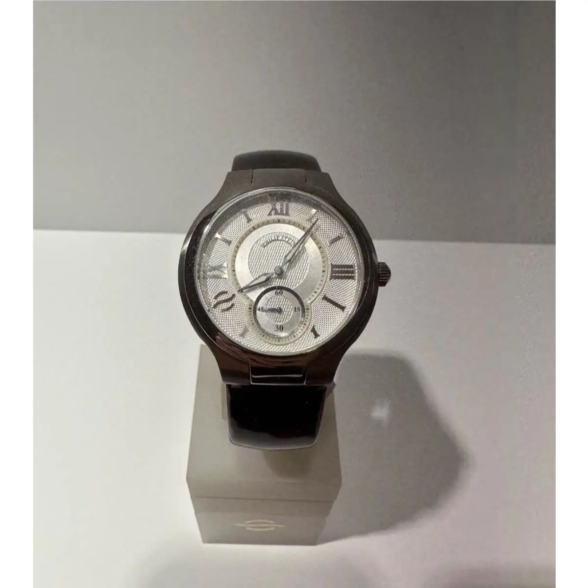 Philip Stein Signature 40mm Steel Silver Dial Men Quartz Watch 42-SIL