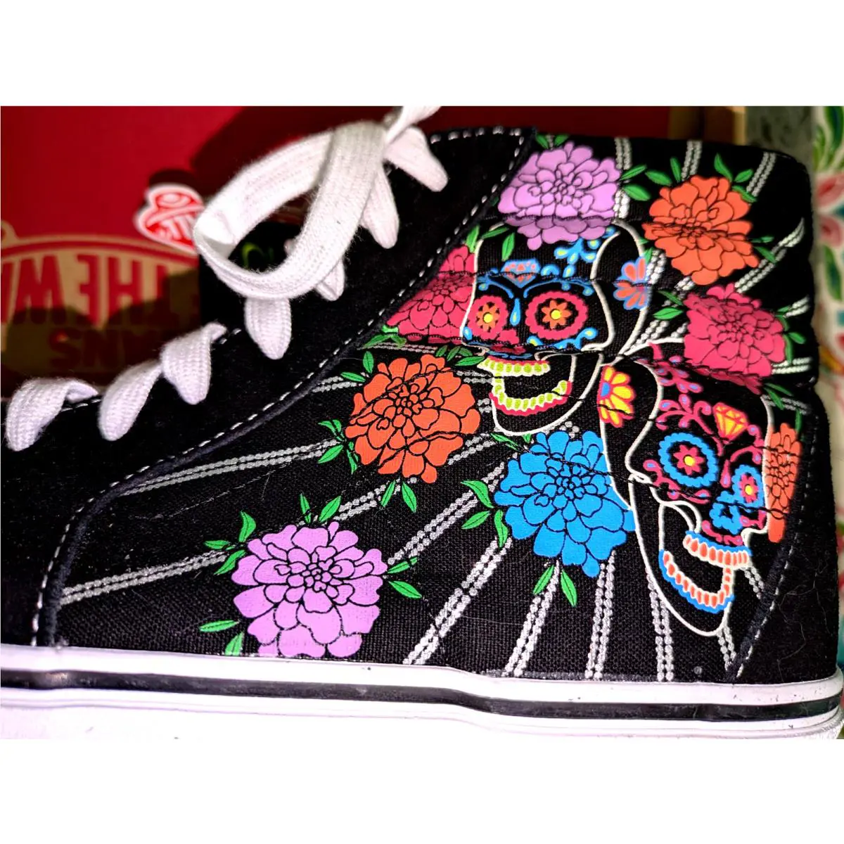 Vans shoes - VANS Sk8-Hi Day of the Dead - VN0A7Q5NBMW - Multicolor 3