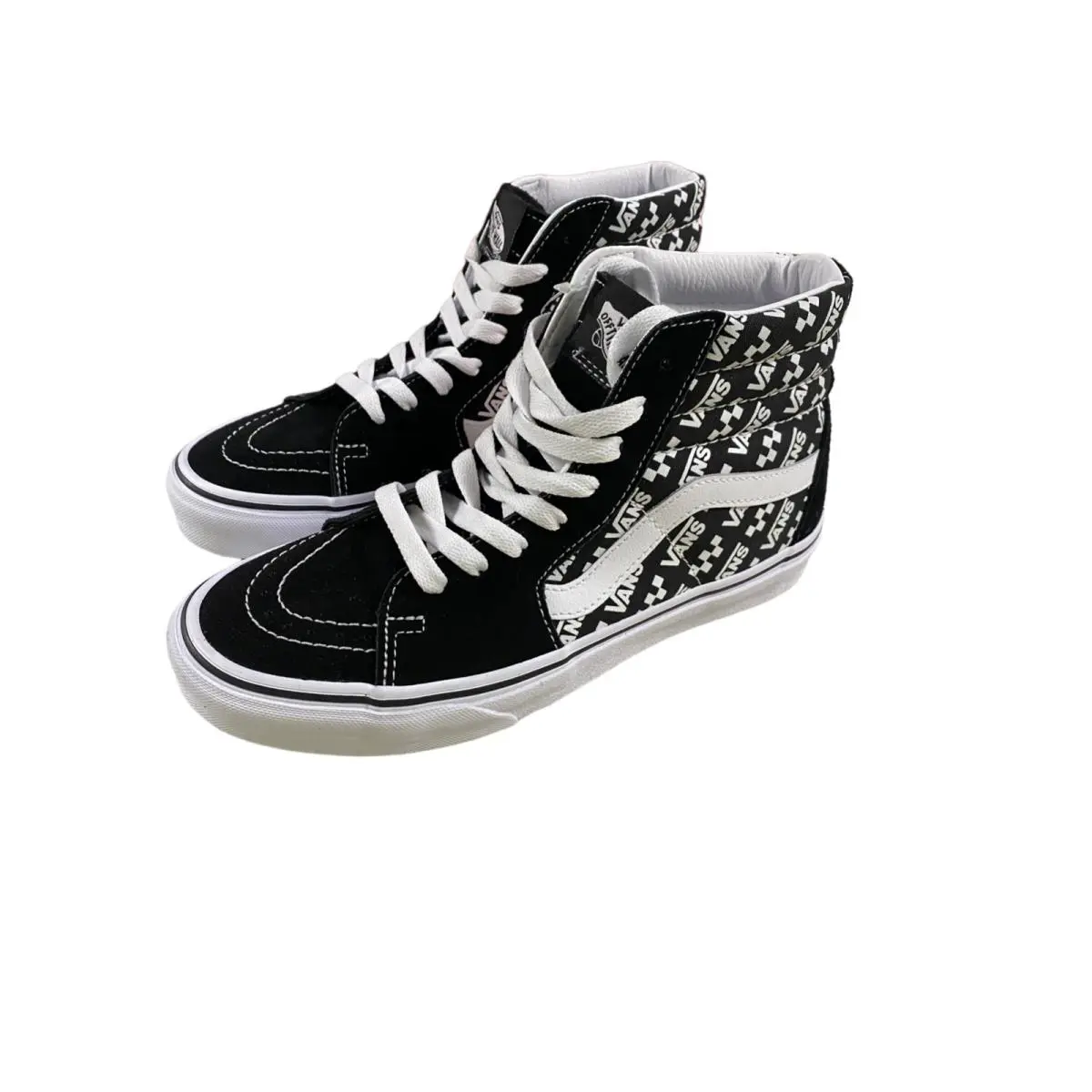 Vans Logo Repeat Unisex Black True White Skateboard Shoes/w 7.5-M 6/ - Black
