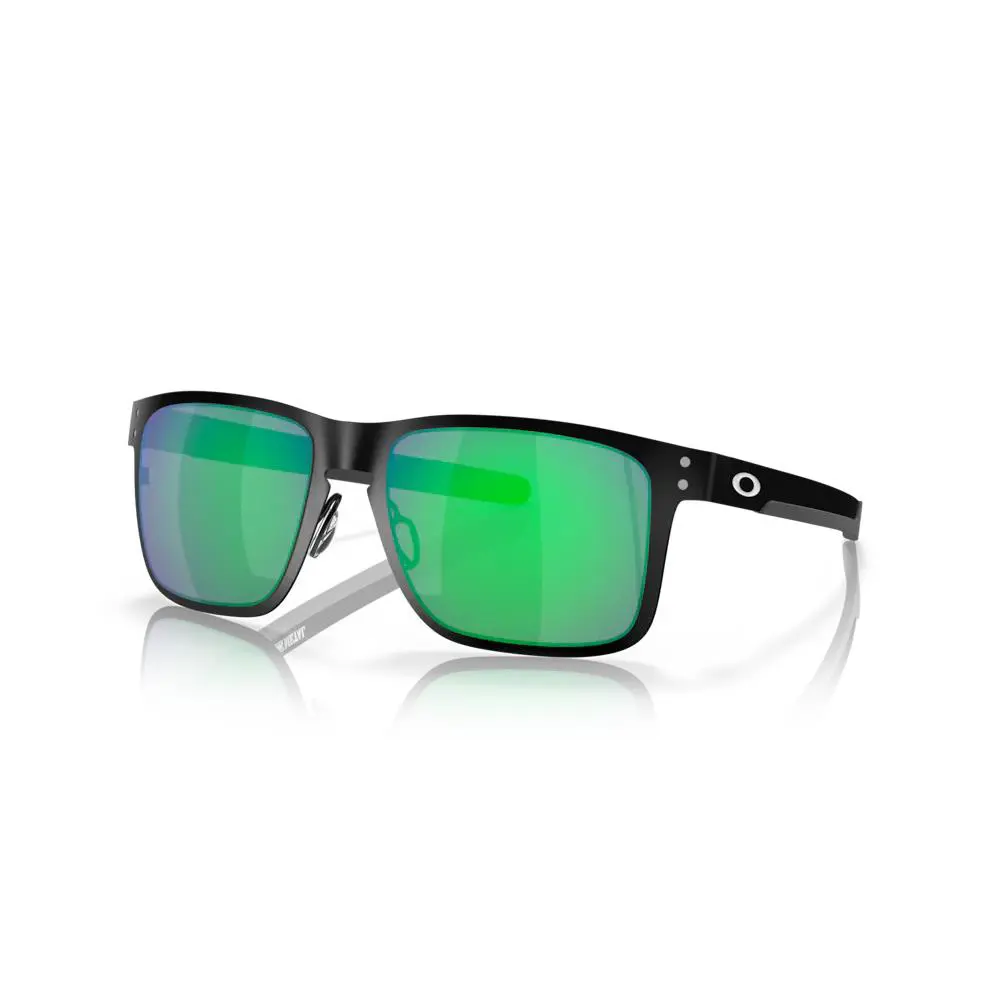 Oakley Mens Sunglasses Holbrook Metal OO4123-0455 Matte Black Jade Iridium Lense