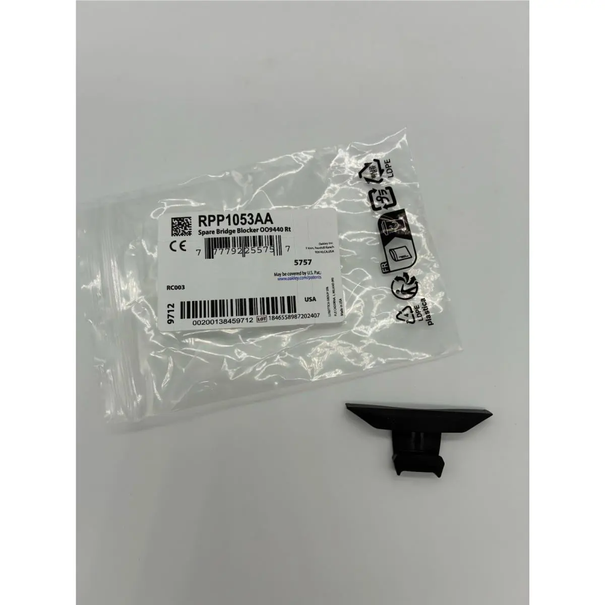 Oakley Center Shield Bridge Blocker For Clifden OO9440 Oem Rootbeer