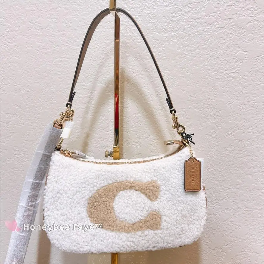 Coach Teri Shoulder Bag with Coach Motif CE557 Shearling