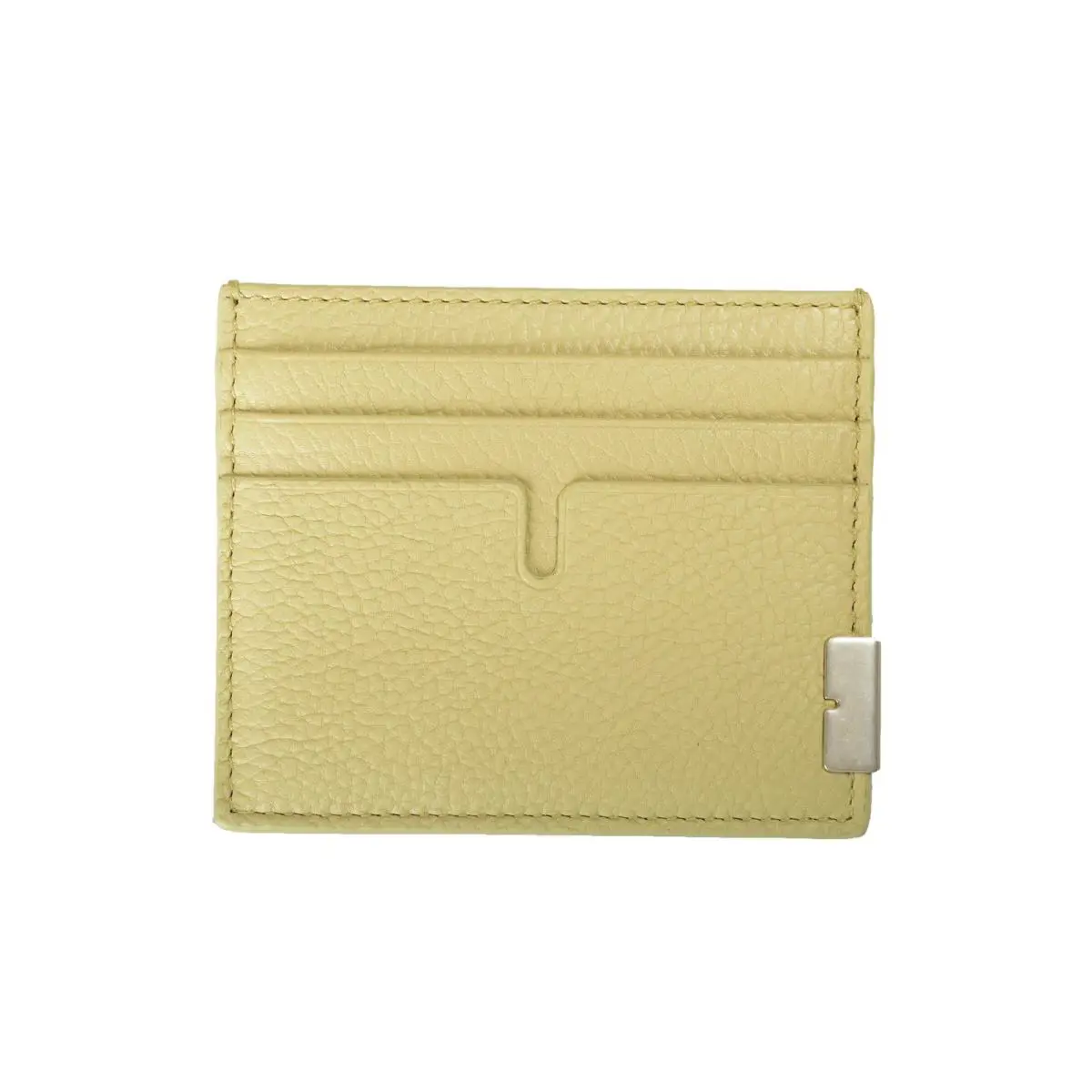 Burberry Unisex Tall Sandon Hunter Gray Textured Leather Credit Card Case