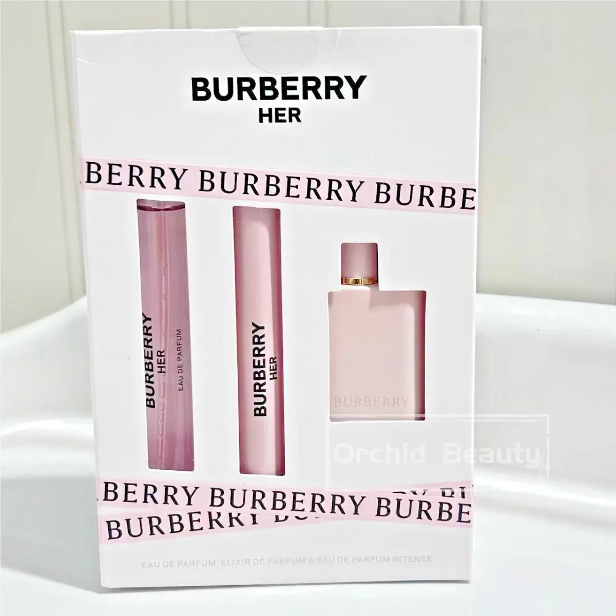3PC Burberry Her Collection Perfume Mini Travel Trio Set 2x10ml+ 5 ml