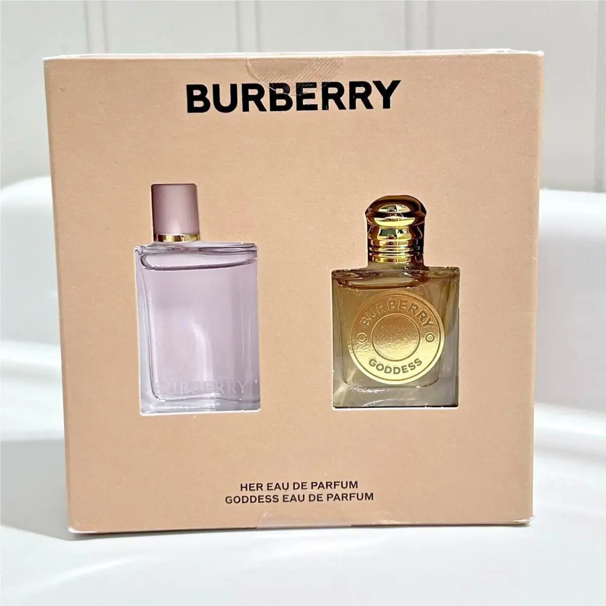 2PC Burberry Her Goddess Edp Perfume Mini Travel Splash Set 2x 5ml/0.16 oz