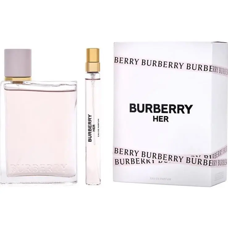 Burberry Her 2pc Gift Set with 3.3+0.3oz Edp Spray For Women