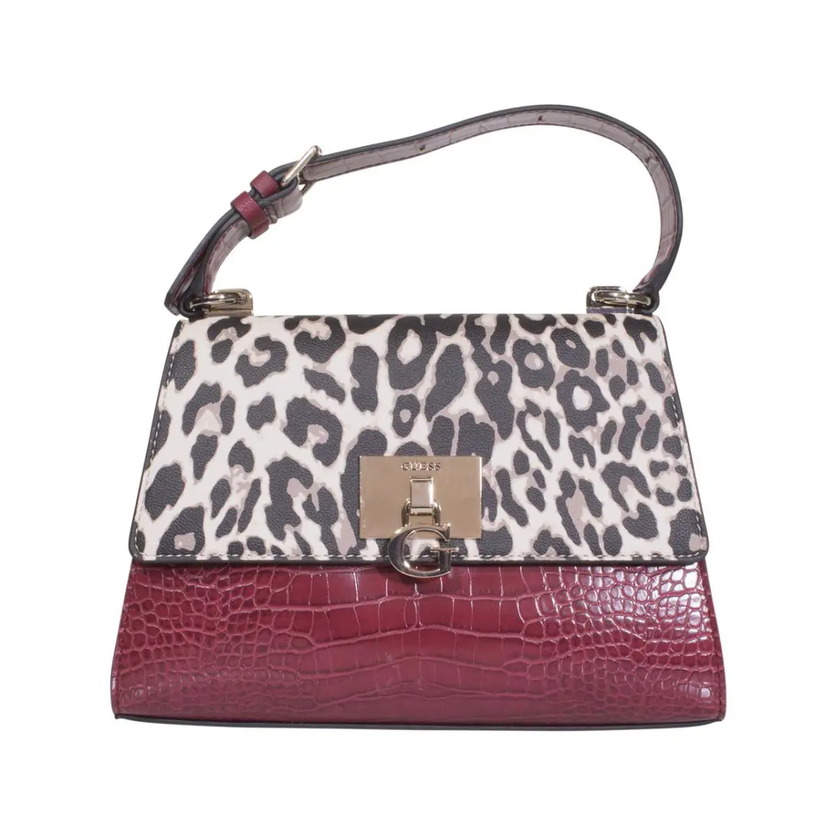 Women`s Stephi Top Handle Handbag Merlot Multi by Guess