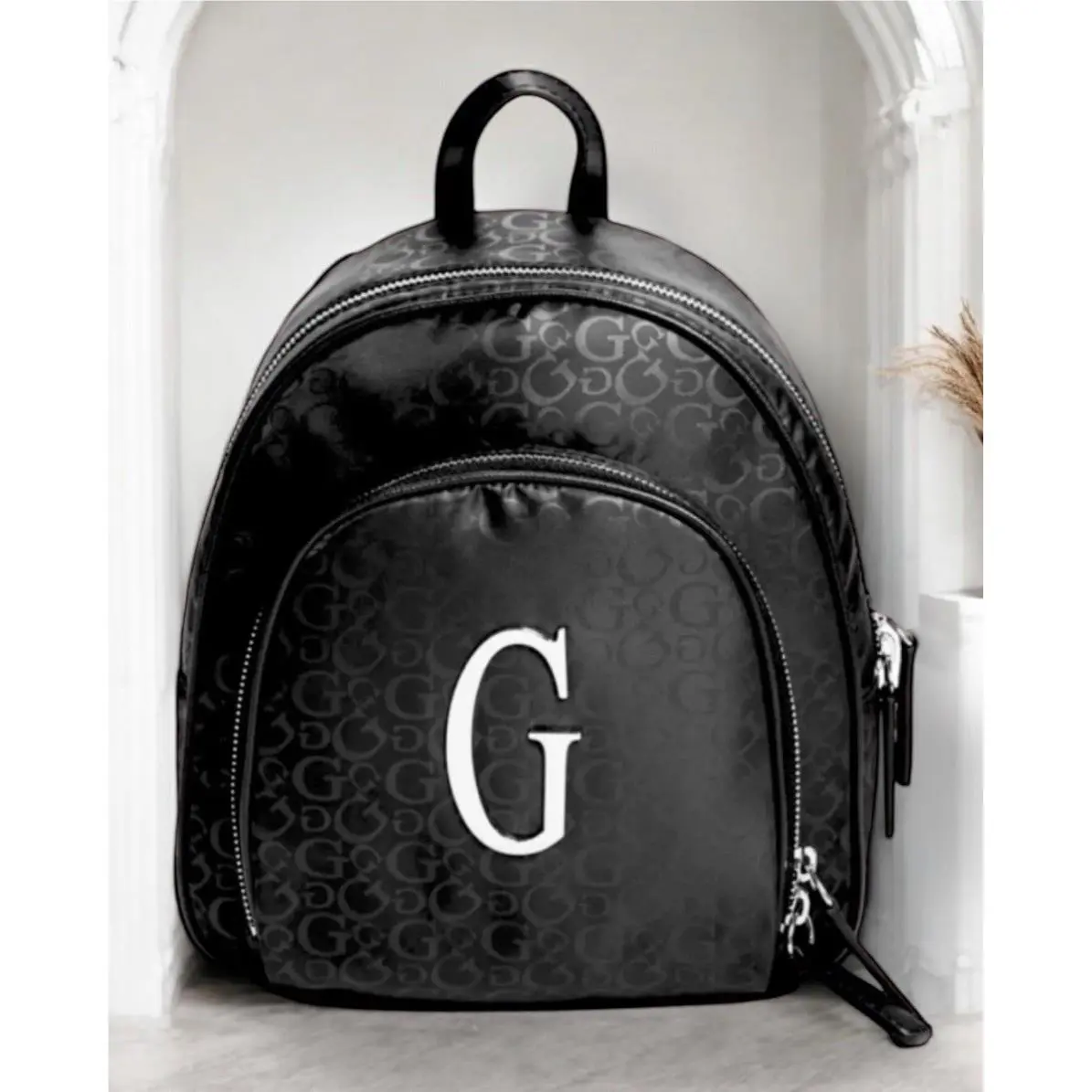 Guess Women’s Designer Satin Backpack Black