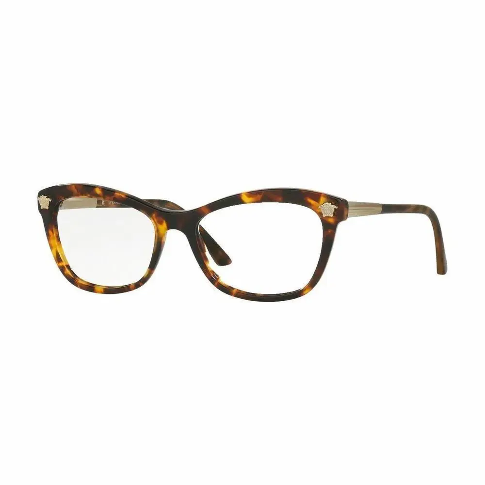 Versace VE3224-5148 Havana Butterfly Women`s Plastic Eyeglasses