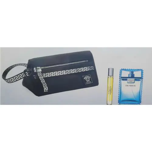 Versace Eau Fraiche 3 Pcs Gift Set 3.4oz Edt Spray + 10ml Edt Spray + Travel Bag