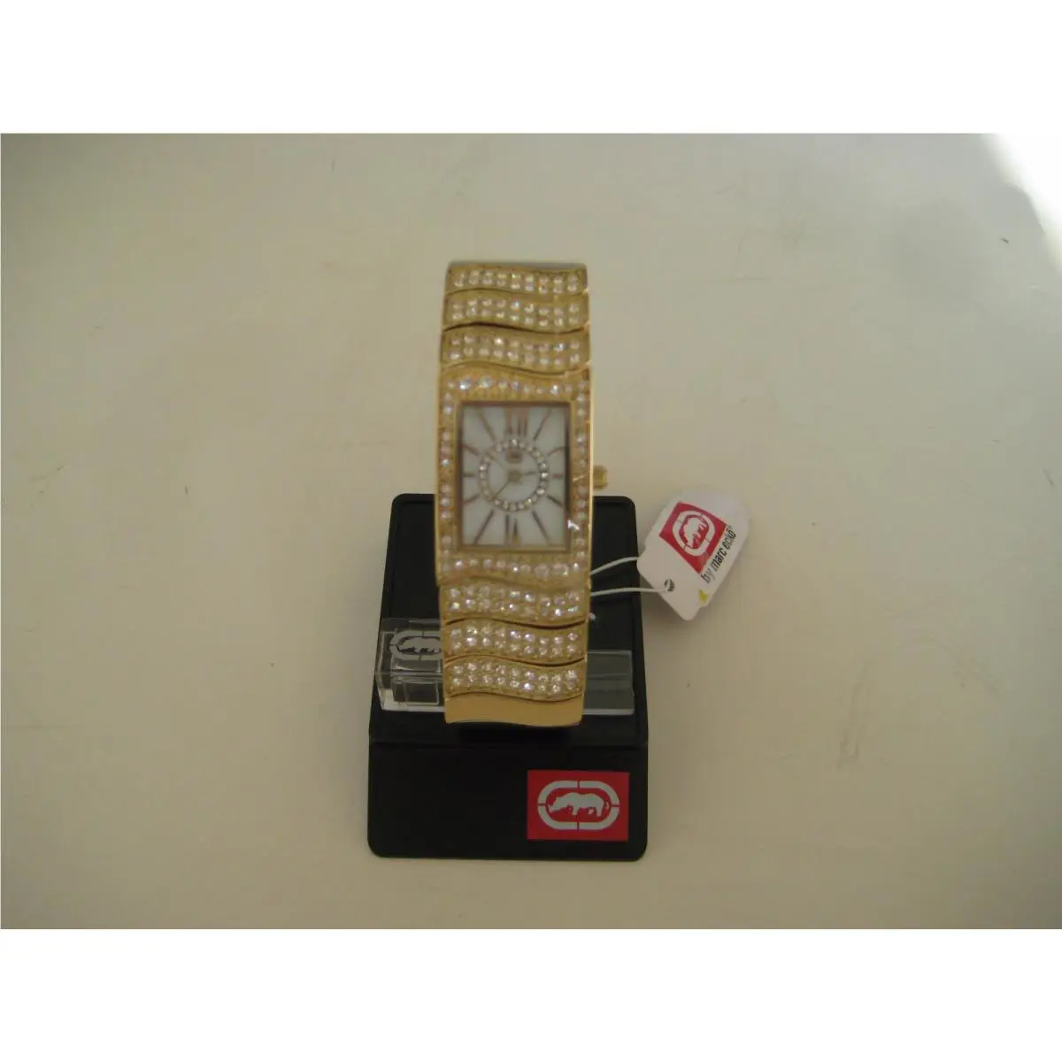 Rhino  E8M124MV Goldband Wavelength Crystal Accented Watch by Marc Ecko