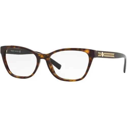 Versace VE3265 Eyeglass Frames Dark Havana VE3265-108-52 52/16/140