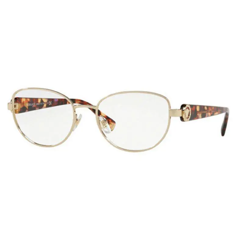 Versace Women Gold Tone Oval Eyeglass Frames