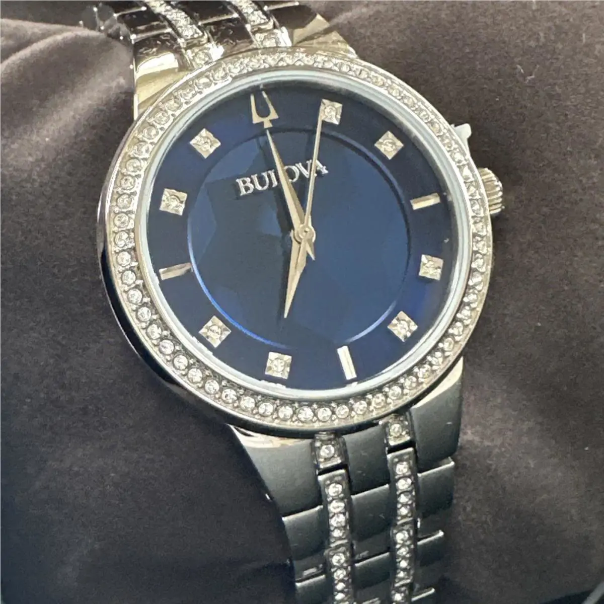 Bulova Women`s Phantom Quartz Silver Watch 32MM 96L276