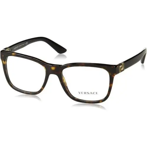 Versace Varsace Eyeglasses Dark Havana W/ Demo Lens VE3243-108 53-17-145