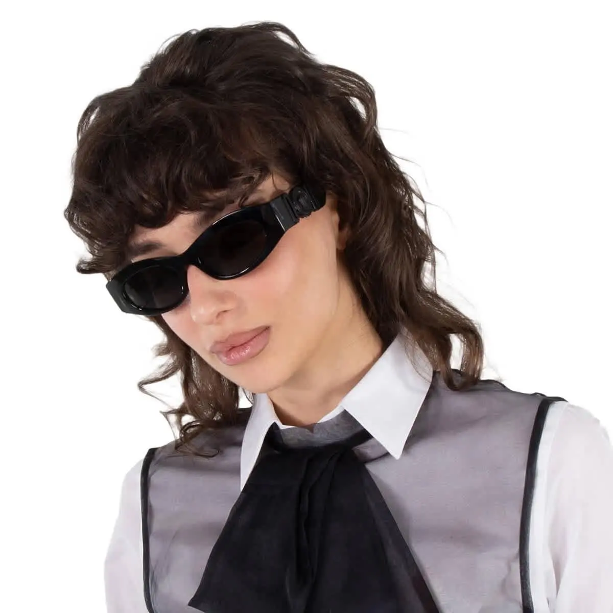Dark Grey Oval Ladies Sunglasses VE4480U 536087 51 VE4480U 536087 51 by Versace