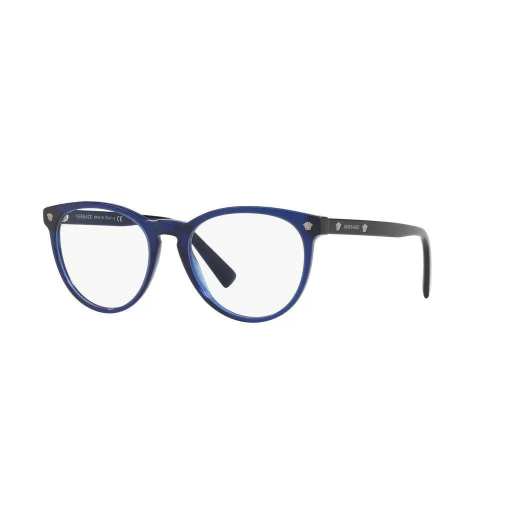 Versace Varsace Eyeglasses Transparent Blue W/demo Lems VE3257-5125 53 53-18-140
