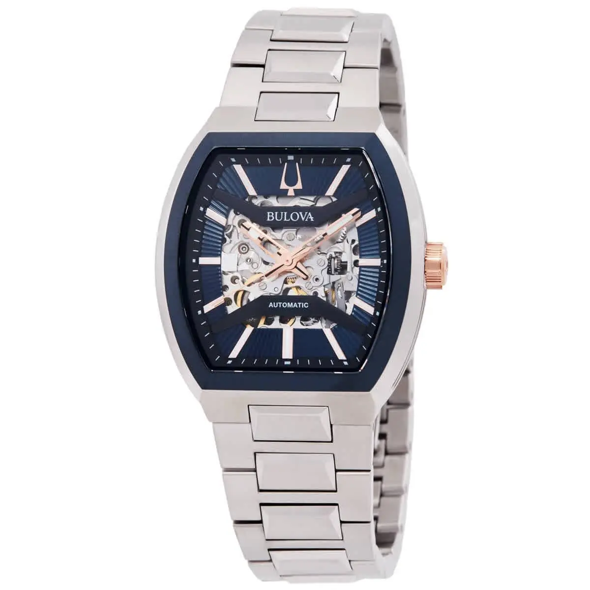 Maquina Automatic Blue Dial Men`s Watch 98A319 by Bulova
