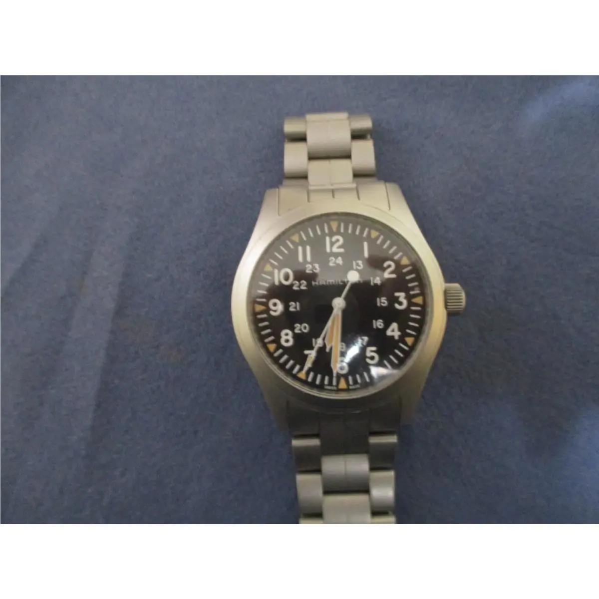 BX 043 Mans Stainless Steel Hamilton Khaki Military Quartz Watch