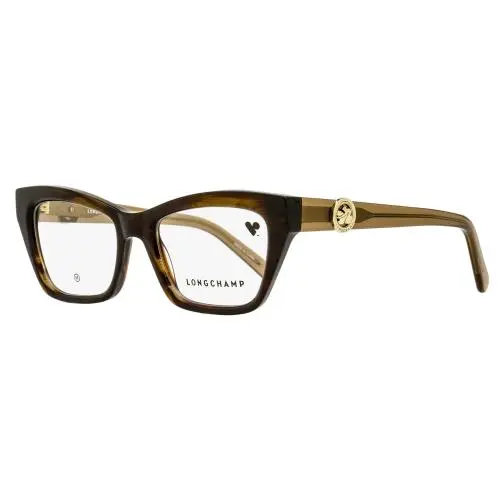 Longchamp Arching Brow Line Eyeglasses LO2762 238 Brown Horn 51mm