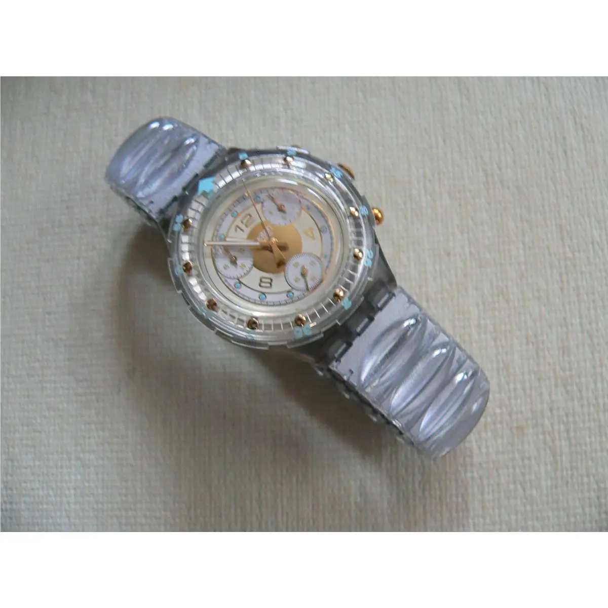 1995 Swatch Watch Mini Aquachrono Golden Rivet SEM100