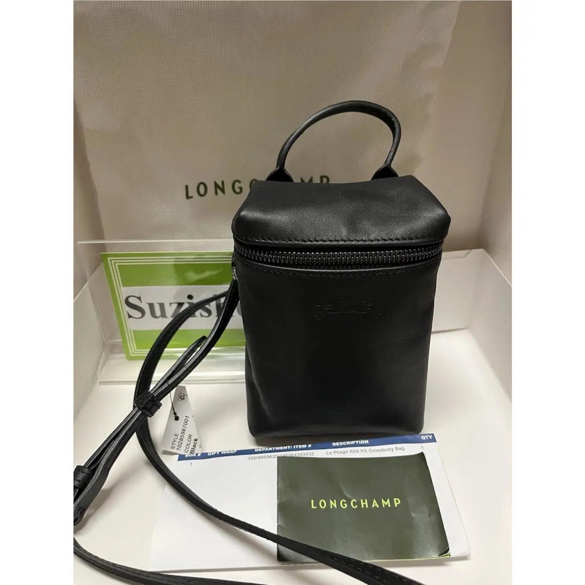 Longchamp Le Pliage Xtra XS Crossbody Bag Black 10285987001 Made In France