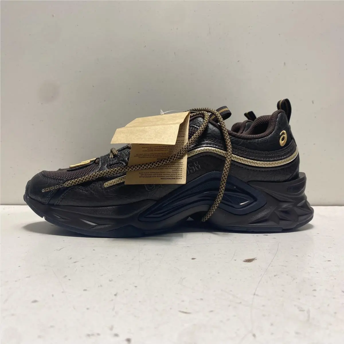 Asics x Otto 958 Gel-protoblast Dark Brown Gold Men`s Sneakers Size 8 DS