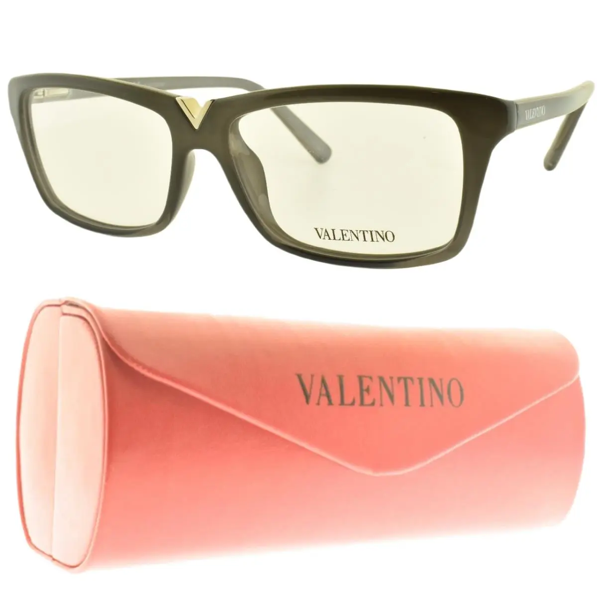 Valentino V2665 035 Grey Rectangle Full Rim Optical Frame Eyeglasses
