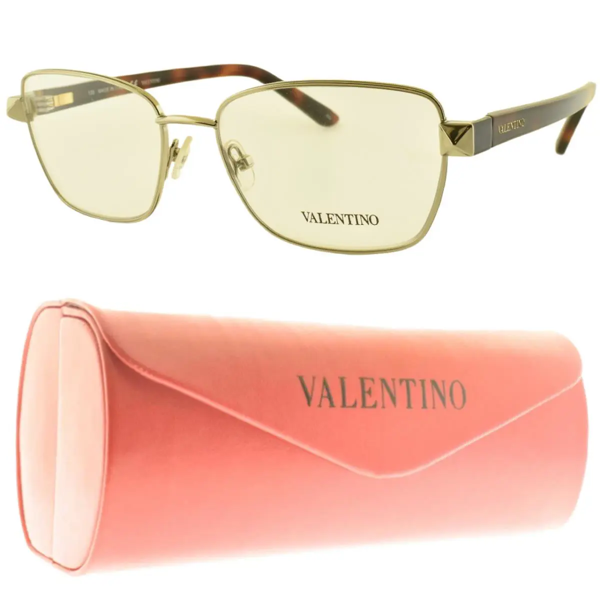 Valentino V2124 721 53-16-135 Silver/tortoise Sqaure/cat Eye Full Rim Frame