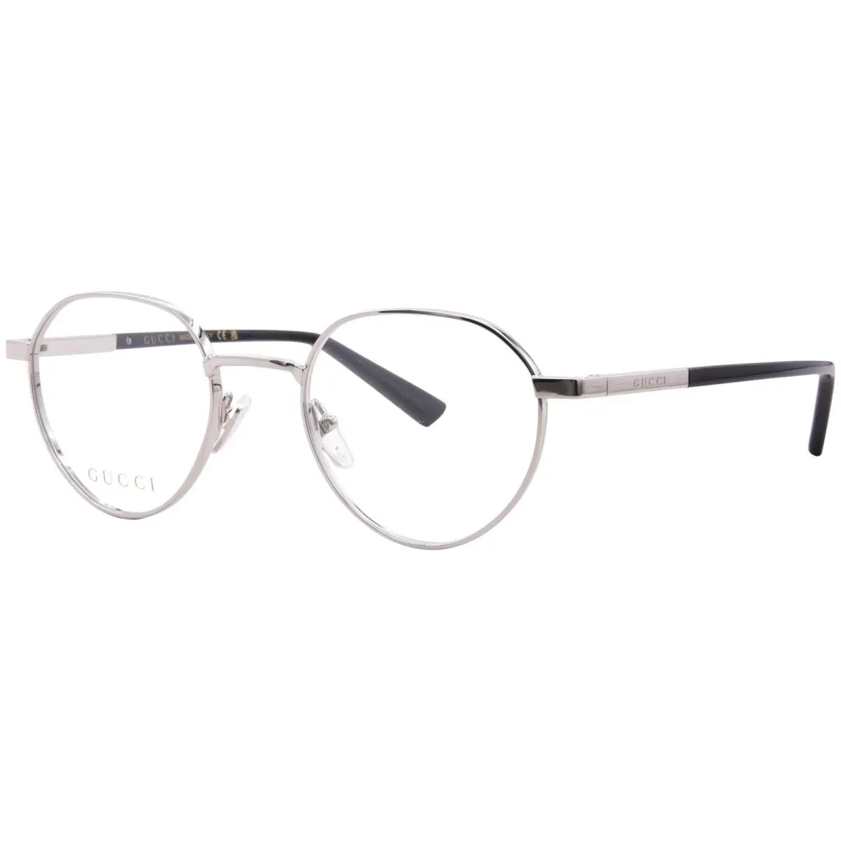 Gucci GG1963O 001 Eyeglasses Frame Men`s Silver/black Full Rim Style 49mm
